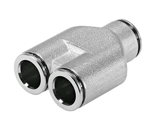 63-6995-98 Festo NPQH Pneumatic Y Tube-to-Tube Adapter, Push In 8 mm x Push In 6 mm x Push In 6 mm NPQH-Y-Q8-Q6-P10