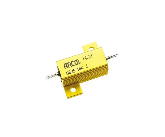63-7348-93 Arcol HS25 Series Aluminium Ho***d Axial Wire Wound Panel Mount Resistor, 10kΩ ±5% 25W HS25 10K J