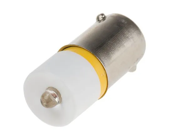 63-6586-76 LED Reflector Bulb, BA9s, Yellow, Single Chip, 10mm dia., 28V dc 210-608