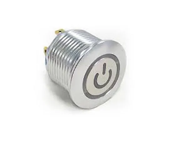 63-6901-28 Push Button Switch 2A Momentary Panel Mount Yellow AV1610P512R04