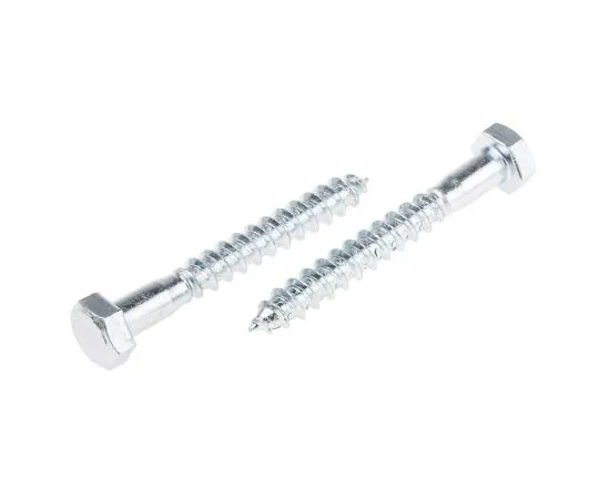 63-6732-87 RS PRO Hex Coach Screw, Steel Bright Zinc Plated, 8mm x 65mm 824-991