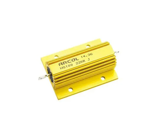 63-7351-55 Arcol HS100 Series Aluminium Ho***d Axial Wire Wound Panel Mount Resistor, 220Ω ±5% 100W HS100 220R J