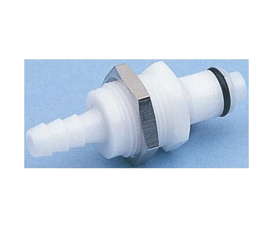 63-7321-18 Straight Male Hose Coupling Coupling Insert - Valved, Hose Barb, Panel Mount, Acetal PLCD420-05