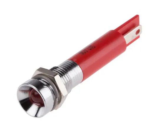 63-6583-77 RS PRO Red Indicator, 12 V ac, 8mm Mounting Hole Size, Solder Tab Termination 207-028
