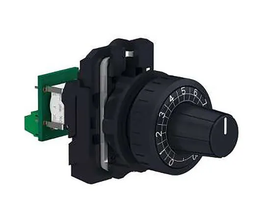 63-6988-32 Schneider Electric 1 Gang Rotary Cermet Potentiometer with a 6 mm Dia. Shaft, 4.7kΩ, ±10%, 1W, Linear XB5AD912R4K7 XB5AD912R4K7