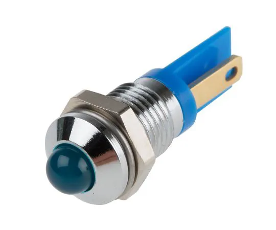 63-6586-54 RS PRO Blue Indicator, 2 V dc, 8mm Mounting Hole Size, Solder Tab Termination 210-399
