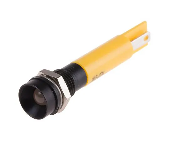 63-6582-48 RS PRO Yellow Indicator, 24 V ac/dc, 8mm Mounting Hole Size, Solder Tab Termination, IP67 205-274