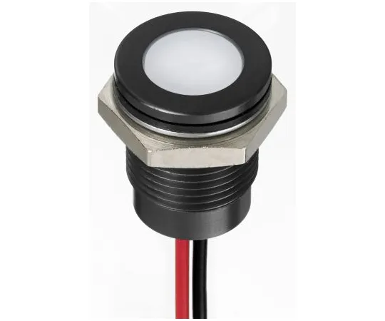 63-7021-42 RS PRO White Indicator, 1.8 → 3.3 V dc, 14mm Mounting Hole Size, Lead Wires Termination, IP67 130-2291