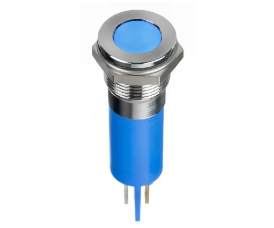 63-6950-56 RS PRO Blue Indicator, 220 V ac, 12mm Mounting Hole Size, Faston, Solder Lug Termination, IP67 124-6415