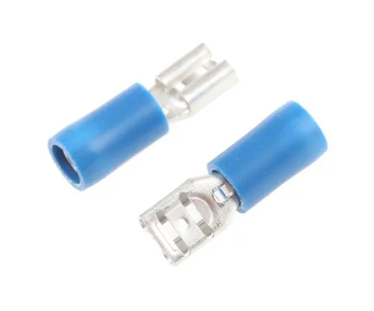 63-6698-69 RS PRO Blue Insulated Spade Connector, 4.8 x 0.8mm Tab Size, 1.5mm² to 2.5mm² 534-749