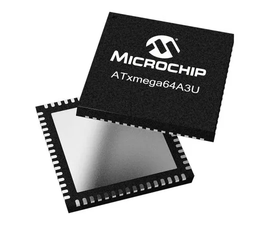 63-7029-98 Microchip Technology ATXMEGA64A3U-MH, 8/16bit AVR Microcontroller, 32MHz, 64 + 4 kB Flash, 64-Pin QFN ATXMEGA64A3U-MH