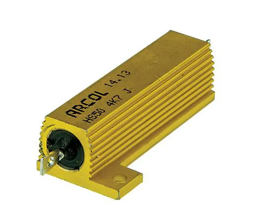 63-7348-95 Arcol HS50 Series Aluminium Ho***d Axial Wire Wound Panel Mount Resistor, 4.7kΩ ±5% 50W HS50 4K7 J