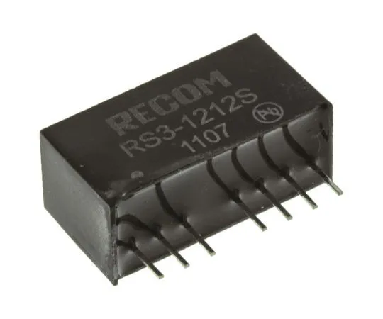 63-7350-07 Recom RS3 3W Isolated DC-DC Converter Through Hole, Voltage in 9 → 18 V dc, Voltage out 12V dc RS3-1212S