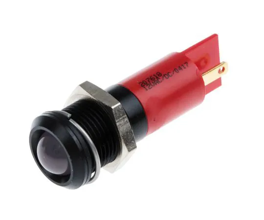 63-6584-37 RS PRO Red Indicator, 12 V, 14mm Mounting Hole Size, Solder Tab Termination, IP67 207-618