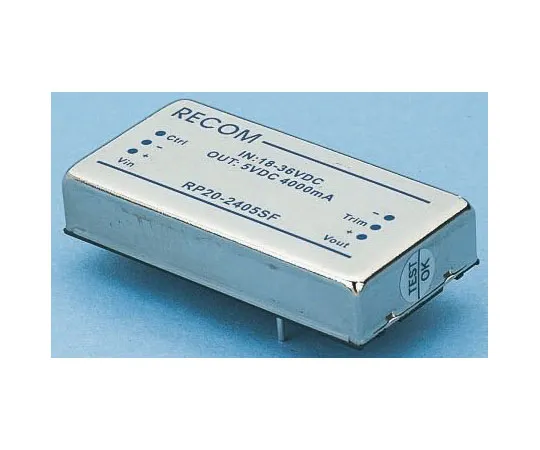 63-7327-46 Recom RP20 F 20W Isolated DC-DC Converter Through Hole, Voltage in 18 → 36 V dc, Voltage out 12V dc RP20-2412SF