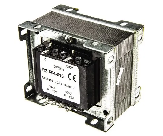 63-6679-84 RS PRO 100VA 2 Output Chassis Mounting Transformer, 12V ac 504-016