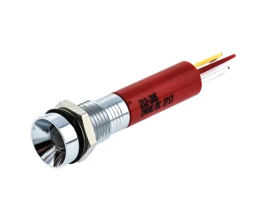 63-6588-15 RS PRO Red Indicator, 24 V ac/dc, 8mm Mounting Hole Size, Solder Tab Termination, IP67 212-395