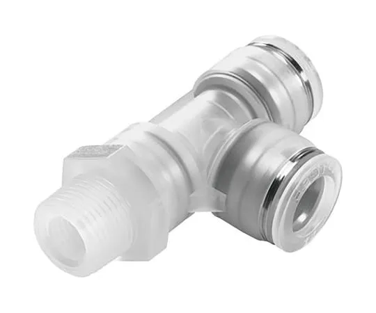 63-6996-28 Festo Pneumatic Tee Threaded-to-Tube Adapter, 8mm, 10 bar NPQP-LQ-R18-Q8-FD-P10