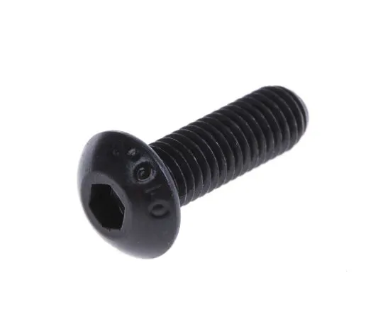 63-6612-72 RS PRO M5 x 16mm Hex Socket Button Screw Black, Self-Colour Steel 281-271