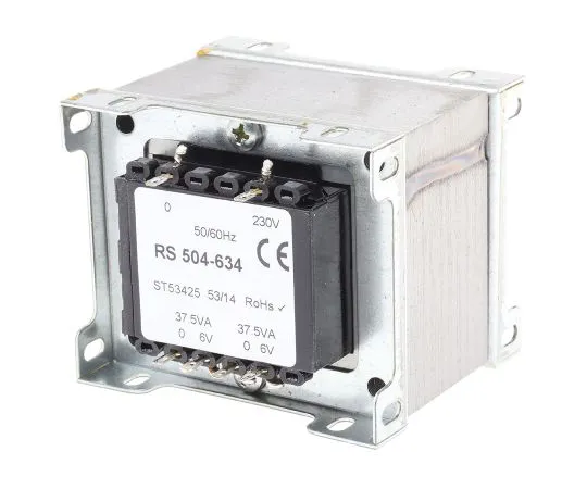63-6680-61 RS PRO 50 VA, 75 VA 2 Output Chassis Mounting Transformer, 6V ac 504-634