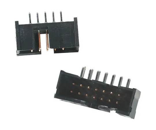 63-7330-19 TE Connectivity AMP-LATCH Series, 2.54mm Pitch, 14 Way 2 Row Shrouded Right Angle PCB Header, Through Hole 5103310-2