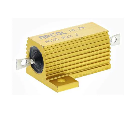 63-7349-37 Arcol HS25 Series Aluminium Ho***d Axial Wire Wound Panel Mount Resistor, 220mΩ ±5% 25W HS25 R22 J