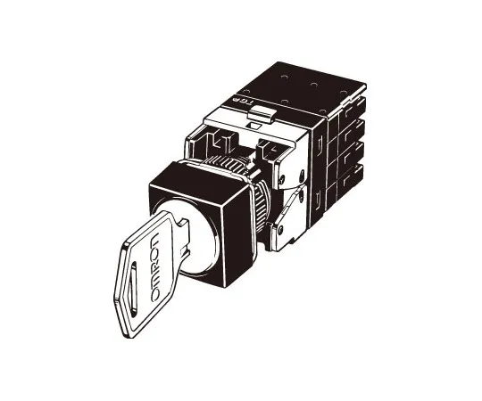 62-4734-52 Key shaped selector switch (separate form) (Round body Φ16) A165K A165K-A2AL-2S