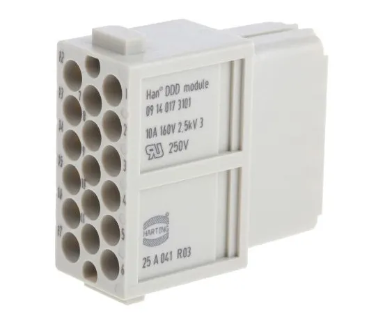 63-6590-18 Modular Female Han-Modular Series 17 Pole 3 Columns 09140173101