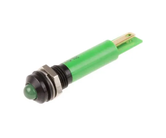 63-6586-67 RS PRO Green Indicator, 110 V ac, 8mm Mounting Hole Size, Solder Tab Termination 210-513