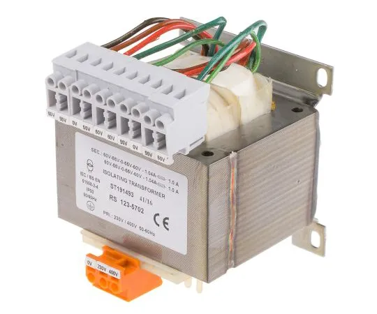 63-6900-10 RS PRO 250VA Isolation Transformer, 0 → 230 → 400V ac Primary, 4 x 0-55-60V ac Secondary 123-5702