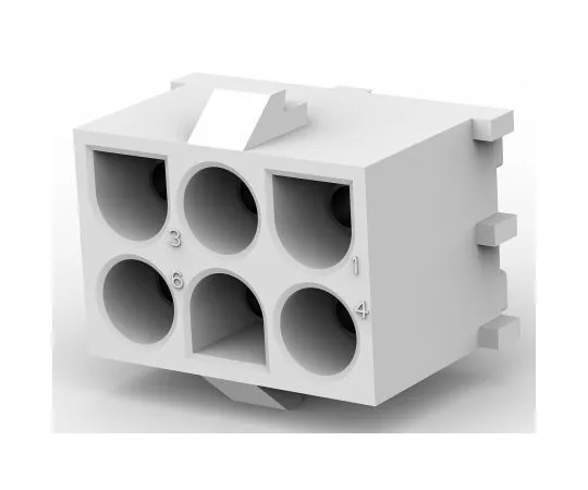 63-6690-23 Socket for Board Connection Maiten Lock 6 Pole 6.35 mm Straight 350827-1