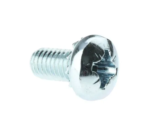 63-6611-70 RS PRO M6 x 12mm Zinc Plated Steel Pan Head Sems Screw, External Tooth Washer 278-770