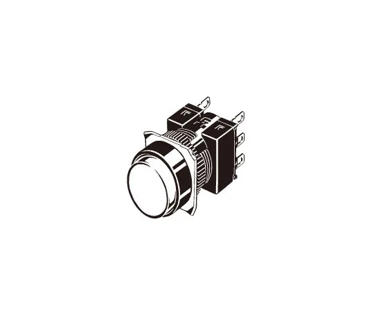 62-4738-02 Pushbutton switch (Round) (Built-in LED light reducing function) (Round body Φ16) A16 A165L-TRA-T1-2