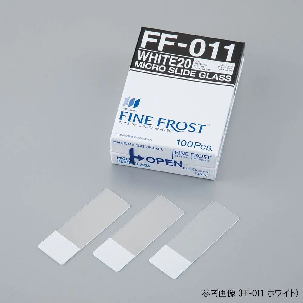 66-0009-27 Fine Frost Slide Glass 20 x 26 mm White 100 Sheets FF-011
