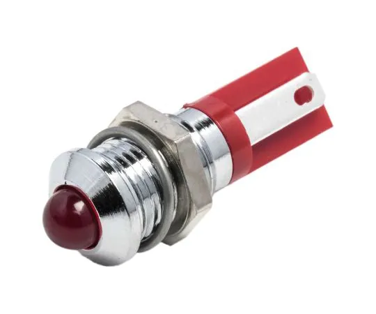 63-6586-13 RS PRO Red Indicator, 2 V dc, 8mm Mounting Hole Size, Solder Tab Termination 209-816