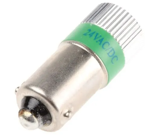 63-6587-07 LED Reflector Bulb, BA9s, Green, Multichip, 10mm dia., 24V dc 210-917