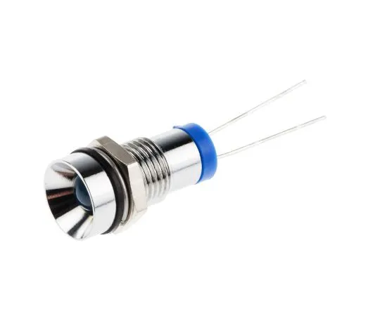 63-6587-86 RS PRO Blue Indicator, 2 V dc, 8mm Mounting Hole Size, Lead Pins Termination, IP67 212-109