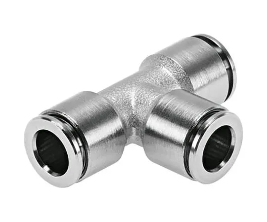 63-6995-69 Festo Pneumatic Tee Tube-to-Tube Adapter, Push In 6 mm x Push In 6 mm x Push In 6 mm , Food Grade , Chemical Resistant NPQH-T-Q6-E-P10
