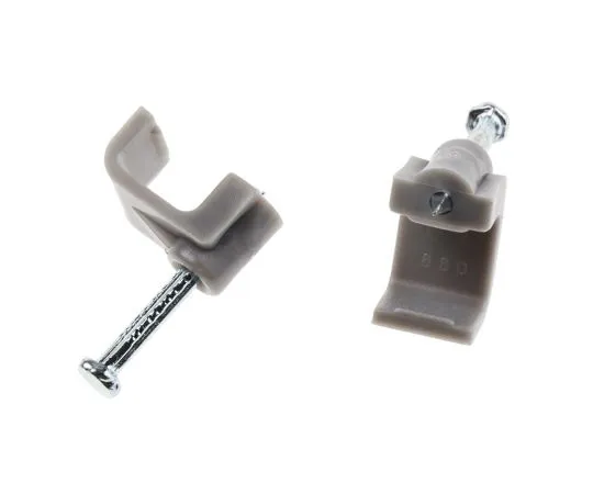 63-6599-77 RS PRO Cable Clip Grey Nail PE Rectangular Cable Clip 233-635