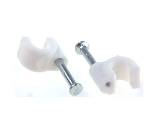 63-6599-67 RS PRO Cable Clip White Nail PE Round Clip, 5mm Max. Bundle 233-512