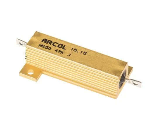 63-7348-98 Arcol HS50 Series Aluminium Ho***d Axial Wire Wound Panel Mount Resistor, 47kΩ ±5% 50W HS50 47K J