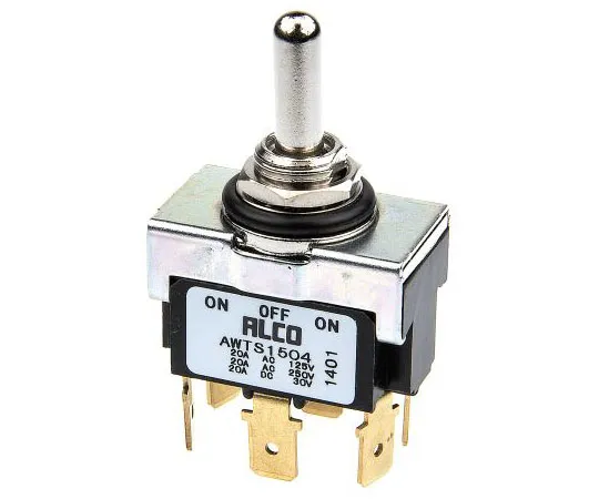 63-7352-51 TE Connectivity Double Pole Double Throw (DPDT) Toggle Switch, (On)-Off-(On), IP67, Panel Mount AWTS1504