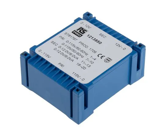 63-6789-61 2 x 12V ac 2 Output PCB Mount PCB Transformer, 18VA 121-3850