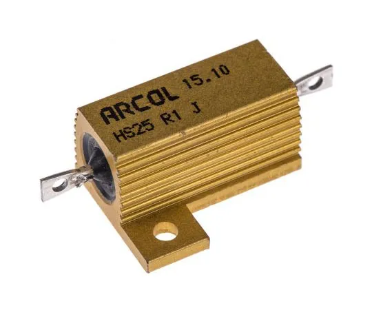 63-7348-86 Arcol HS25 Series Aluminium Ho***d Axial Wire Wound Panel Mount Resistor, 100mΩ ±5% 25W HS25 R1 J