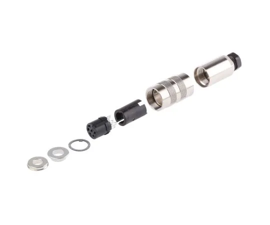 63-7018-93 Binder 423 Series Miniature Cable Mount Connector, 6 contacts Socket 99.5122.15.06