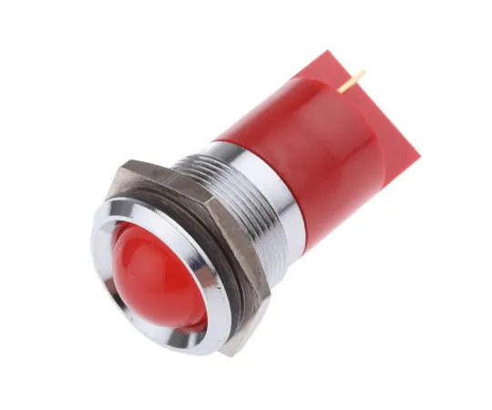 63-6581-32 RS PRO Red Indicator, 24 V dc, 22mm Mounting Hole Size, Solder Tab Termination 203-672