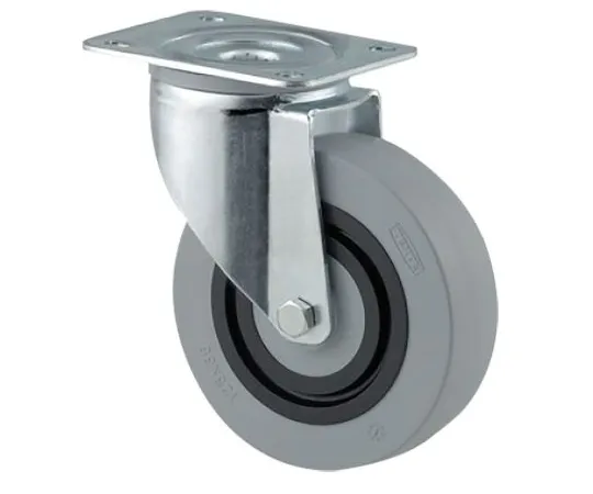 63-6984-39 Tente Swivel Castor Wheel, 200 kg, 400 (Static) kg Load Capacity, 125mm Wheel Diameter 3470HUR125P62 grey