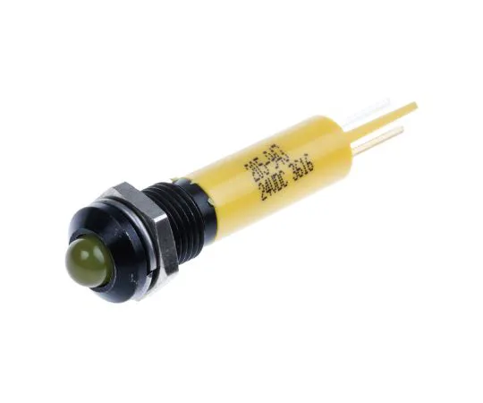 63-6582-87 RS PRO Yellow Flashing LED Indicator, 24 V dc, 8mm Mounting Hole Size, Solder Tab Termination 205-943