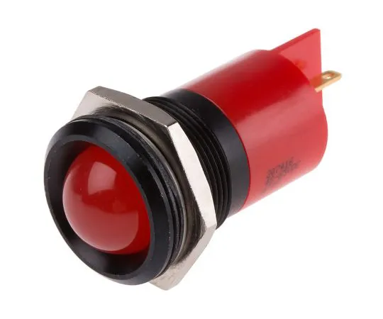 63-6584-25 RS PRO Red Indicator, 48 → 65 V dc, 22mm Mounting Hole Size, Tab Termination 207-416