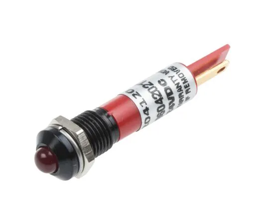 63-6581-64 RS PRO Red Flashing LED Indicator, 24 V dc, 8mm Mounting Hole Size, Solder Tab Termination 204-120